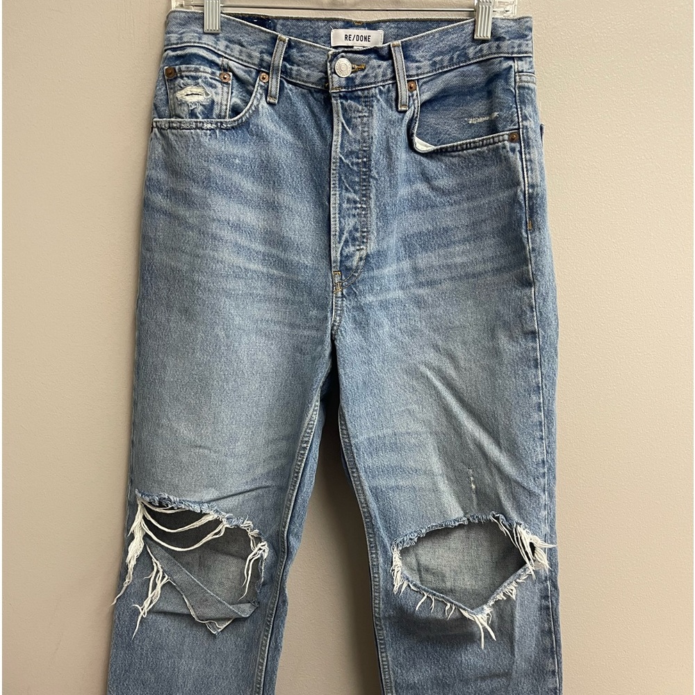 Re/Done 90’s crop high waist RAF medium sz 29 button fly denim jeans